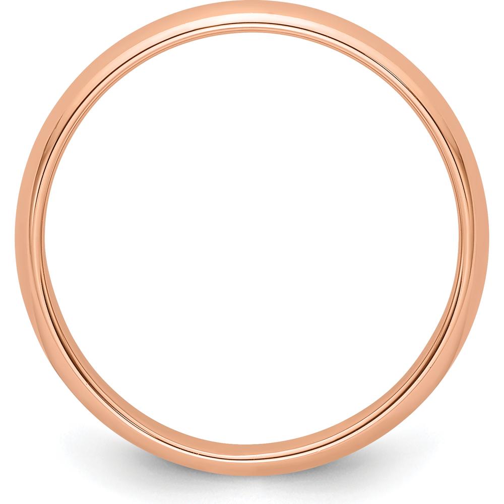 14K Rose Gold 4mm Half Round Wedding Band - Size 12 by 0