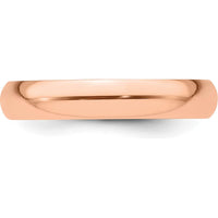 14K Rose Gold 4mm Half-Round Wedding Band - Size 8 by 0