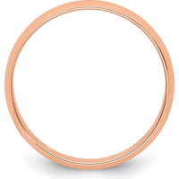 14K Rose Gold 4mm Lightweight Half Round Wedding Band - Size 12 by 0