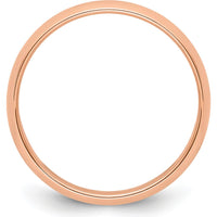 14K Rose Gold 5mm Half Round Wedding Band Size 9 - Polished Finish by 0