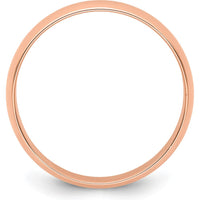 14K Rose Gold 5mm Lightweight Half Round Wedding Band - Size 11 by 0