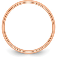 14K Rose Gold 5mm Milgrain Half-Round Wedding Band - Polished, Size 13 by 0