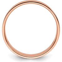 14K Rose Gold 6mm Flat Wedding Band - Lightweight and Engravable, Size 9 by Luciano & Cie