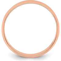 14K Rose Gold 6mm Lightweight Half Round Wedding Band - Size 9 by 0