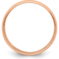 14K Rose Gold 6mm Lightweight Milgrain Half Round Wedding Band Size 11.5 by 0