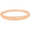 14K Rose Gold 7-Inch Mesh Bangle Bracelet - 10.45 Grams