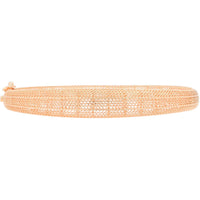 14K Rose Gold 7-Inch Mesh Bangle Bracelet - 10.45 Grams