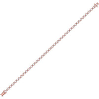14K Rose Gold 7" Tennis Bracelet with Prong Set Round Diamonds - 3.00 Carat Total Diamond Weight
