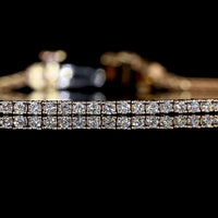 14K Rose Gold 7" Tennis Bracelet with Prong Set Round Lab Diamonds - 1.08 Carat Total Diamond Weight, E-F Color VS2 Clarity - Covaloro Fine Jewelry