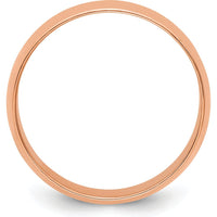 14K Rose Gold 7mm Polished Domed Wedding Band by 0
