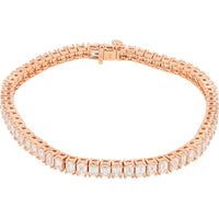 14K Rose Gold 8 Carat Diamond Tennis Bracelet - Total 8.00 Carat Diamond Weight