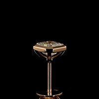 14K Rose Gold Asscher Cut Lab Diamond Stud Earrings with Bezel Setting - 1.04 Carat Total Weight, E-F Color VS1 Clarity - Covaloro Fine Jewelry