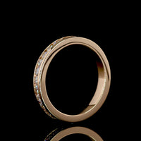 14K Rose Gold Channel Set Eternity Band with 29 Round Brilliant Lab Grown Diamonds - 0.97 Carat Total Weight - Covaloro Fine Jewelry