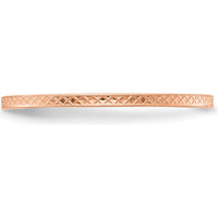 14K Rose Gold Criss-Cross Pattern Stackable Band Ring - 1.2mm Width by 0