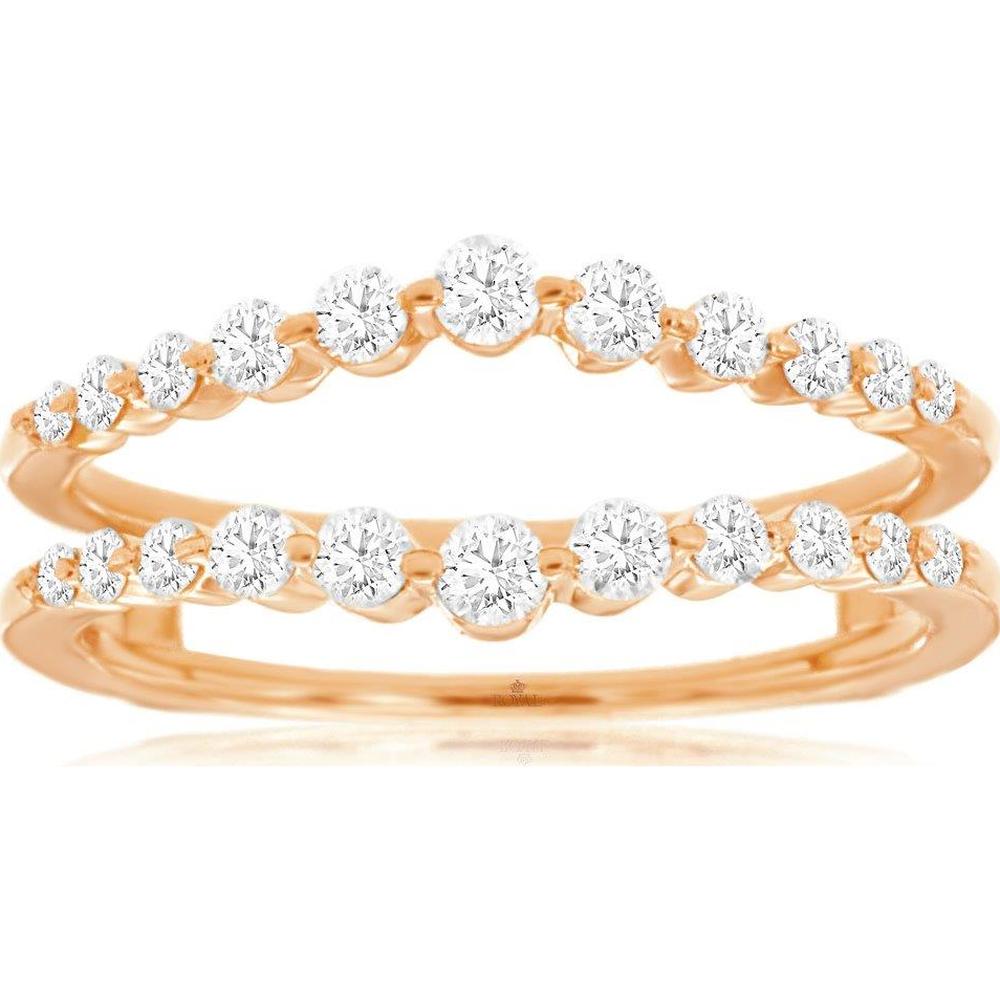 14K Rose Gold Diamond Insert Ring with 0.50 Carats Total Diamond Weight