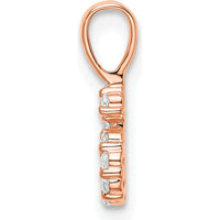 14K Rose Gold Diamond Number 6 Pendant - Sparkling Diamond Accents by Oro Pregiato