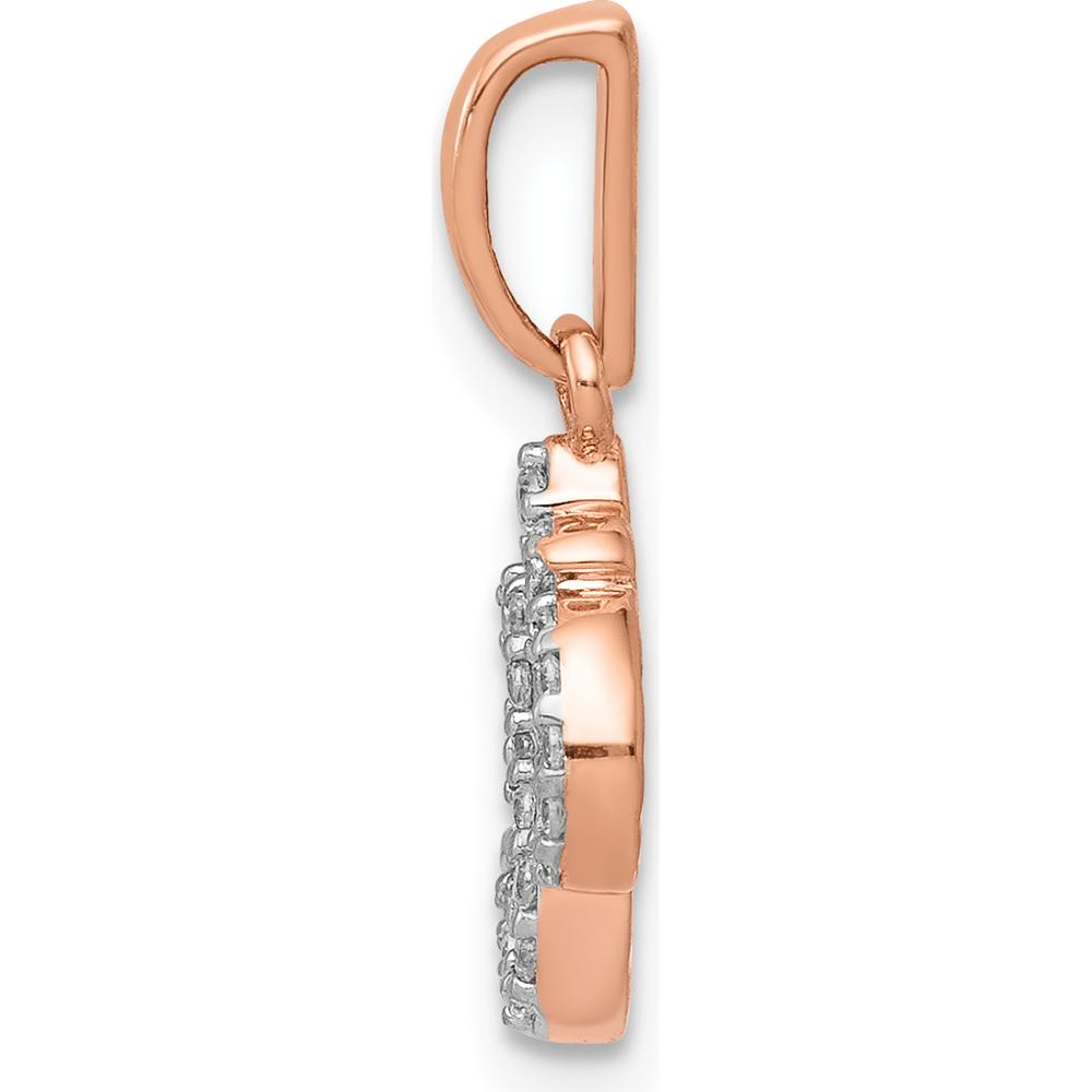 14K Rose Gold Diamond Om Symbol Pendant - 0.03 Carat Total Diamond Weight by Monteluci Fine Jewelry