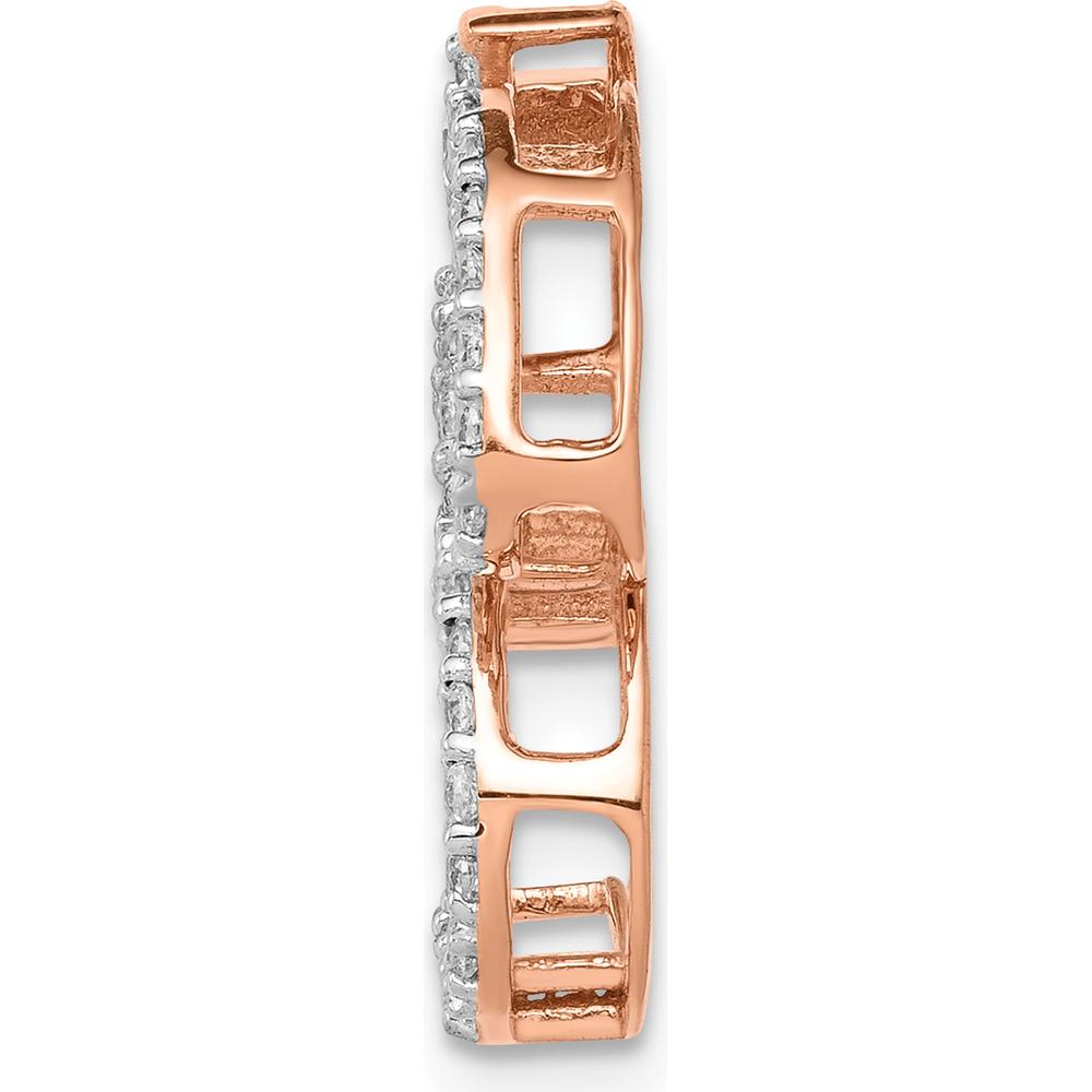 14K Rose Gold Diamond Om Symbol Pendant with 1/3 Carat Total Diamond Weight by Monteluci Fine Jewelry