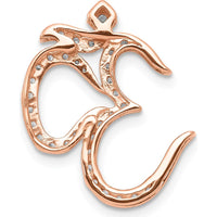 14K Rose Gold Diamond Om Symbol Pendant with 1/3 Carat Total Diamond Weight by Monteluci Fine Jewelry
