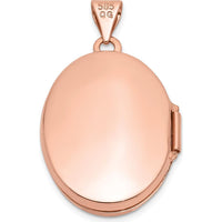14K Rose Gold Diamond Vintage Filigree Locket with Black Fabric Interior - 0.005 Carat Diamond by Monteluci Fine Jewelry