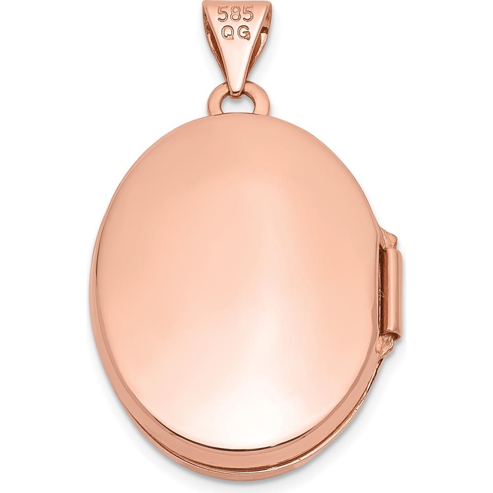 14K Rose Gold Diamond Vintage Filigree Locket with Black Fabric Interior - 0.005 Carat Diamond by Monteluci Fine Jewelry