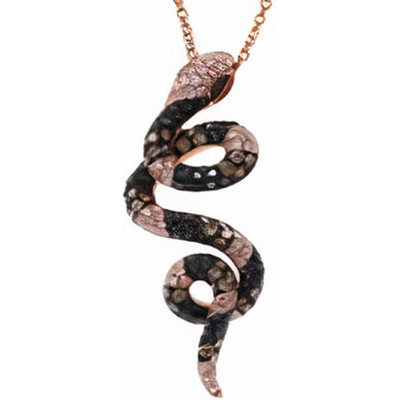 14K Rose Gold EFFY Snake Pendant with Carat Total Diamond