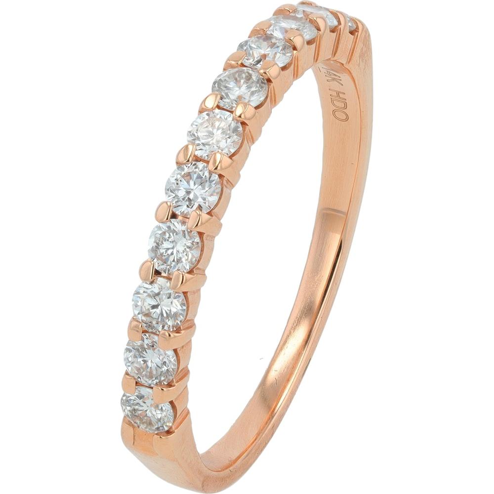 14K Rose Gold Elegant Diamond Band with 0.50 Carat Total Diamond Weight