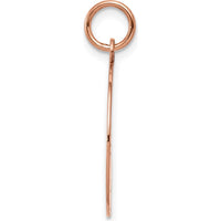 14K Rose Gold Engraveable Disc Charm - 18mm Polished Personalized Pendant by Oro Pregiato