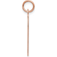 14K Rose Gold Engraveable Heart Disc Pendant - Polished Finish by Oro Pregiato