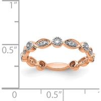14K Rose Gold Eternity Band with Round and Marquise-Inspired Diamonds - 0.26 Carat Total Diamond Weight by 0