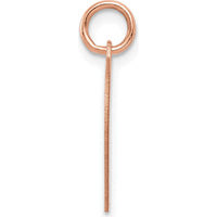 14K Rose Gold Heart Disc Charm Pendant - Polished Finish, Personalized Option by Oro Pregiato
