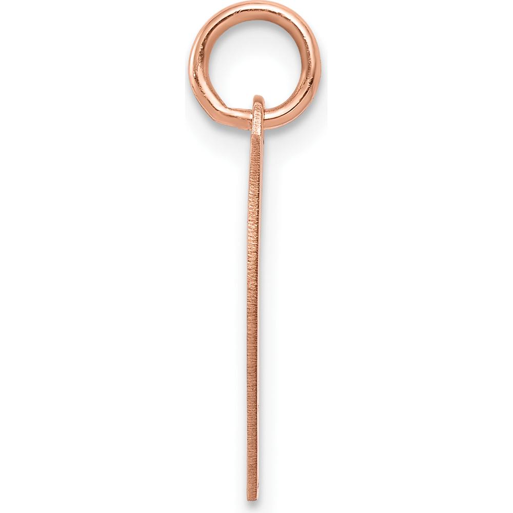 14K Rose Gold Heart Disc Charm Pendant - Polished Finish, Personalized Option by Oro Pregiato
