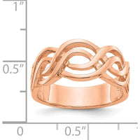 14K Rose Gold Infinity Ring with Tapered Band - Symbol of Endless Love by Oro Pregiato