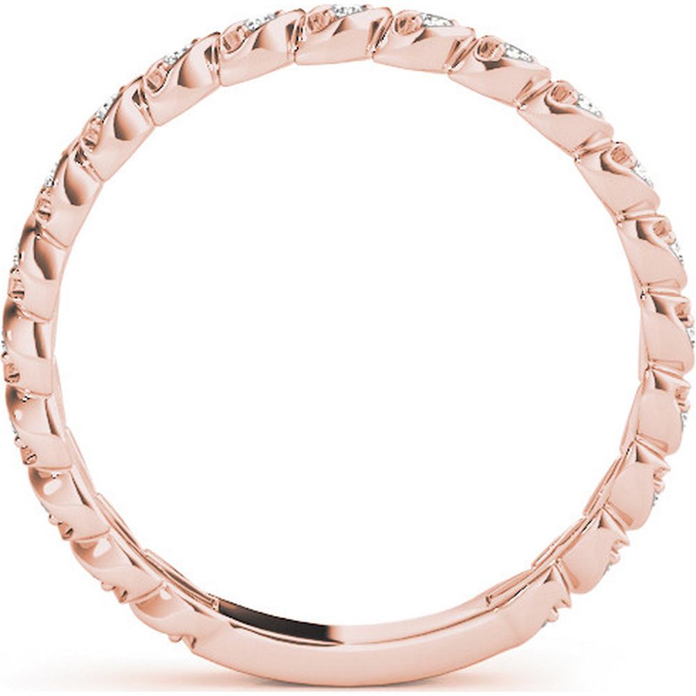 14K Rose Gold Lab Diamond Band - 0.17 Carat TW with Sizing Bar - Size 7 by Robinson's Jewelers