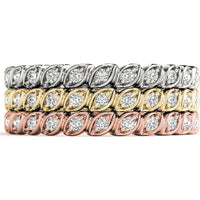 14K Rose Gold Lab Diamond Band - 0.17 Carat TW with Sizing Bar - Size 7 by Robinson's Jewelers