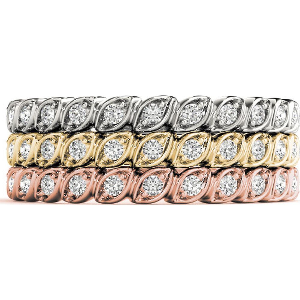 14K Rose Gold Lab Diamond Band - 0.17 Carat TW with Sizing Bar - Size 7 by Robinson's Jewelers