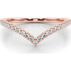 14K Rose Gold Lab Diamond Chevron Band - 0.20 Carats Total Diamond Weight - Size 7 by Robinson's Jewelers