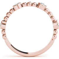 14K Rose Gold Lab Diamond Fashion Band - 0.25 Carats Total Diamond Weight - Size 7 by Robinson's Jewelers