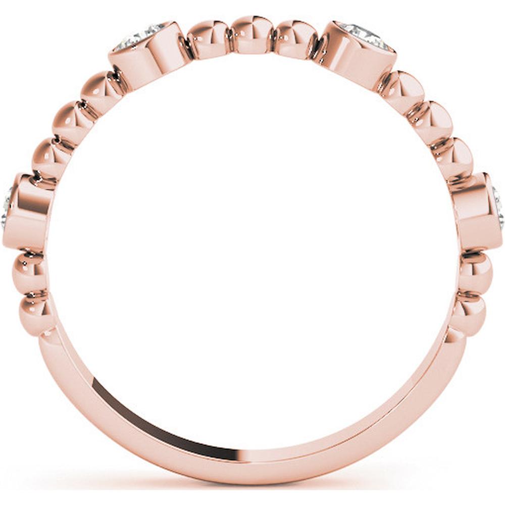 14K Rose Gold Lab Diamond Fashion Band - 0.25 Carats Total Diamond Weight - Size 7 by Robinson's Jewelers