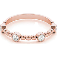 14K Rose Gold Lab Diamond Fashion Band - 0.25 Carats Total Diamond Weight - Size 7 by Robinson's Jewelers