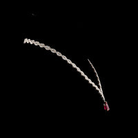 14K Rose Gold Lariat Necklace with 4.92 Carat Pear Shape Red Ruby and 27.18 Carat Marquise Cut Lab Gemstones - 32.63 Total Carat Weight - Covaloro Fine Jewelry