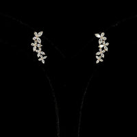 14K Rose Gold Marquise and Pear Shape Diamond Crawler Earrings with Inclined Prong Setting - 1.42 Carats Total Lab Diamond Weight - Covaloro Fine Jewelry