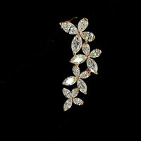 14K Rose Gold Marquise and Pear Shape Diamond Crawler Earrings with Inclined Prong Setting - 1.42 Carats Total Lab Diamond Weight - Covaloro Fine Jewelry
