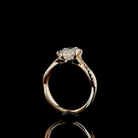 14K Rose Gold Marquise Cut Hidden Halo Ring with Twisted Pave Diamond Shank - 2.41 Carat Total Weight Lab Diamond (E VVS2 Center) - Covaloro Fine Jewelry