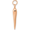 14K Rose Gold Medium 3D Italian Horn Pendant - 34.25mm Length by Oro Pregiato