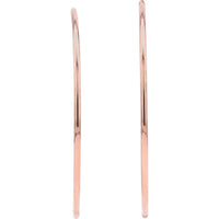 14K Rose Gold Medium C Hoop Earrings with Polished Finish