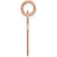 14K Rose Gold Medium Engraveable Heart Charm - Personalized Rose Gold Pendant by Oro Pregiato