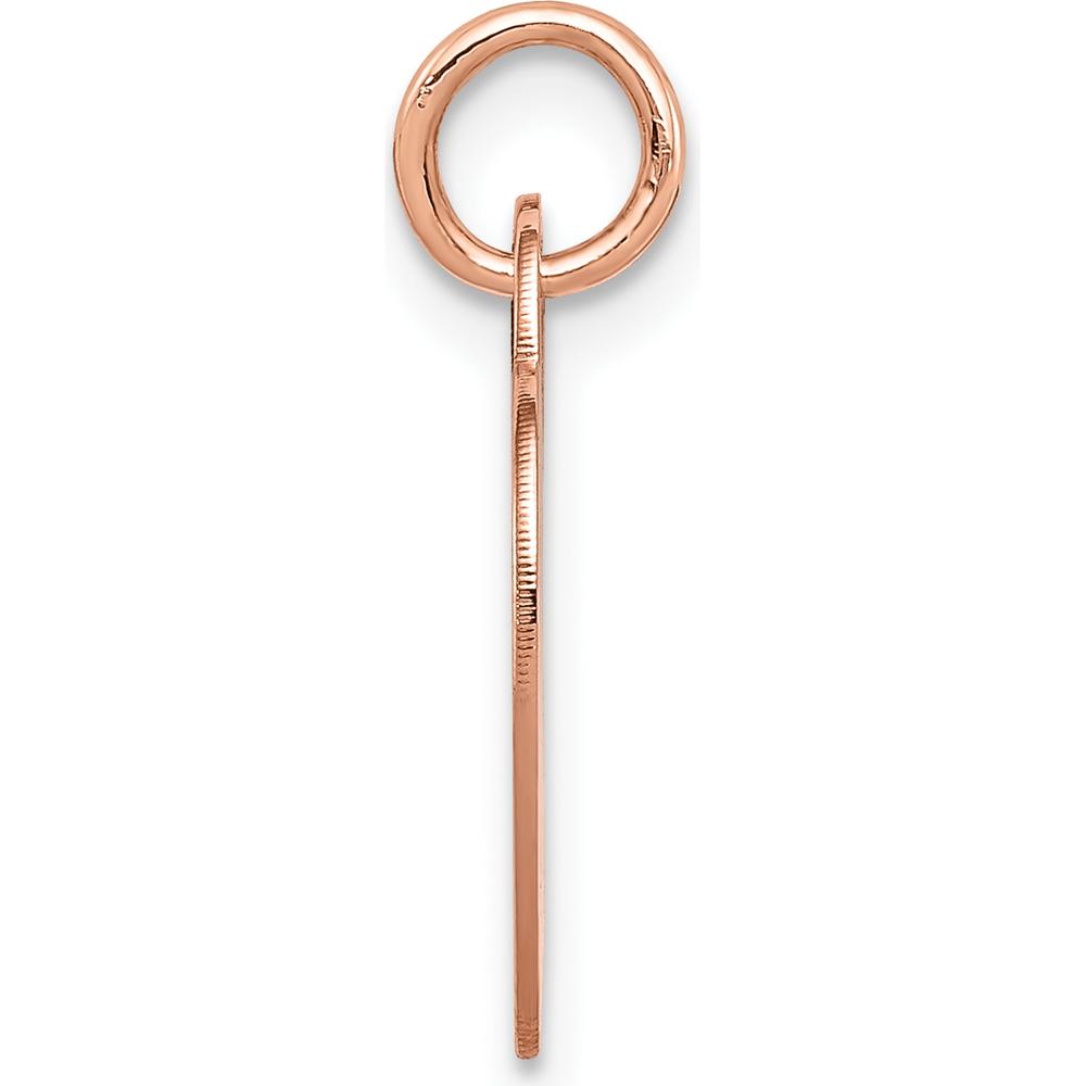 14K Rose Gold Medium Engraveable Heart Charm - Personalized Rose Gold Pendant by Oro Pregiato