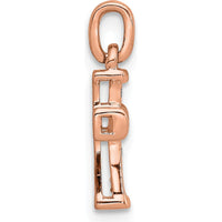 14K Rose Gold Petite Latin Cross Pendant with 1/20 Carat Round Diamonds by Oro Pregiato