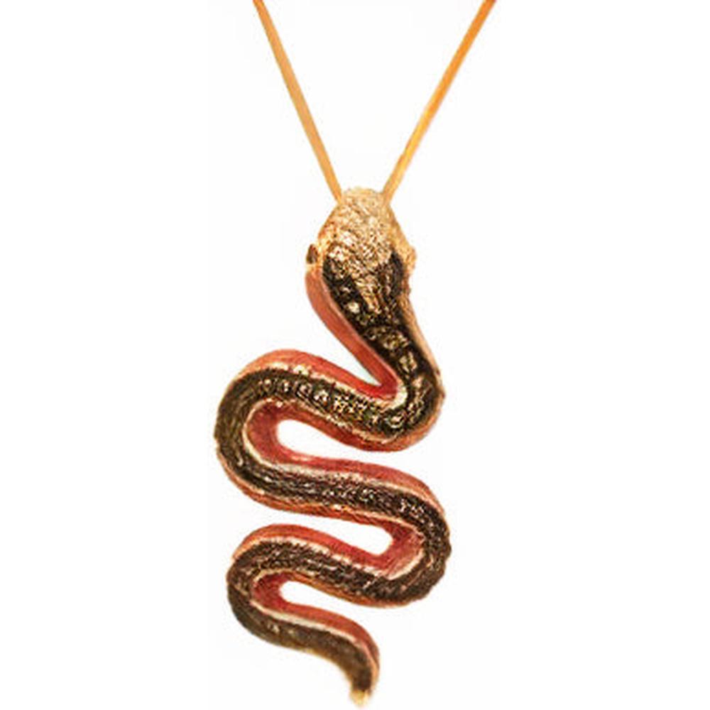14K Rose Gold Pink Sapphire and Diamond Snake Pendant - 2.07 Carat Pink Sapphire and 0.59 Carat Diamond Total Weight